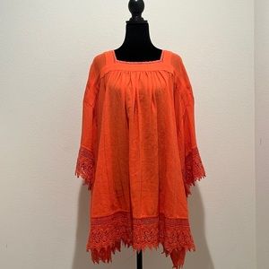 Free People Coral It’s Necessary Mini Tunic Dress size S